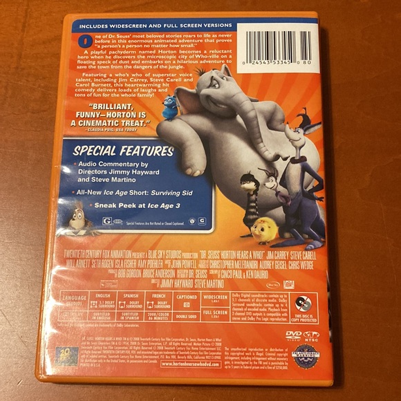 Dr. Seuss’ Horton Hears A Who! DVD - Picture 2 of 5